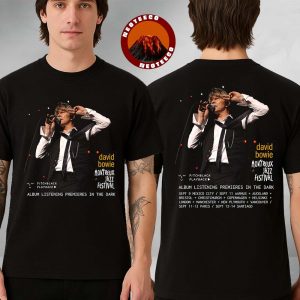 David Bowie Montreux Jazz Festival Album Listening Premieres In The Dark Tour Poster 2025 Two Sides Unisex T-Shirt