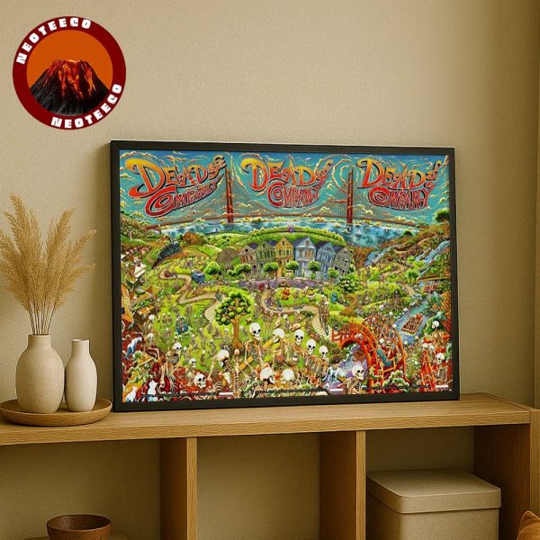 Dead And Company Music Poster At Golden Gate Park In San Francisco CA On August 1 To 3 2025 Skeleton Festival Artwork Home Decor Poster Canvas