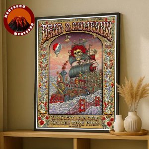 Dead And Company Poster At Golden Gate Park In San Francisco CA On August 1-3 2025 Celebrating 60 Years Of The Grateful Dead Art By Emek Home Decor Poster Canvas