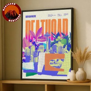 Death Cab For Cutie Art Print At Climate Pledge Arena In Seattle WA On July 31 2025 Colorful Collage Cityscape Home Decor Poster Canvas