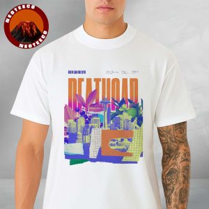 Death Cab For Cutie Art Print At Climate Pledge Arena In Seattle WA On July 31 2025 Colorful Collage Cityscape Unisex T-Shirt