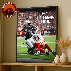 Deuce x Nike Concept Poster On Raiders NFL Action Home Decor Poster Canvas