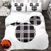 Disney Bedding Set with Minnie Mickey Couple Pink Red Cartoon Bedroom Essentials