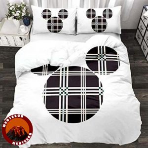 Disney Bedding Set with Mickey Minnie Cartoon Couple Print Kids Bedroom Style