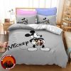 Disney Mickey Minnie Bedding Set Cute Couple Cartoon Love Pink Red Duvet Cover