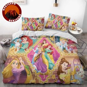 Disney Princess Bedding Set Cartoon Duvet Cover for Kids Bedroom Queen King Size