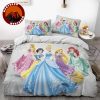 Disney Princess Bedding Set Pink Kids Bedroom Decor with Jasmine Ariel Cinderella Aurora Belle Snow White
