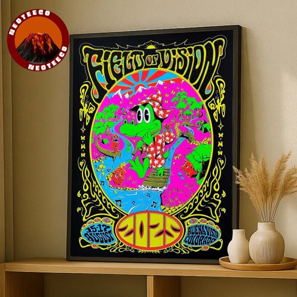 Field Of Vision Screen Print At Meadows Farm In Buena Vista CO On August 23 2025 Psychedelic Frog Artwork Home Decor Poster Canvas