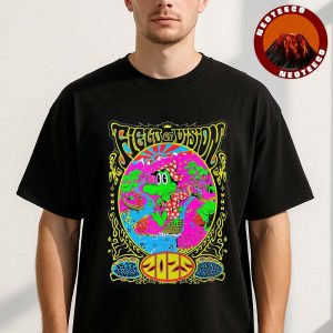 Field Of Vision Screen Print At Meadows Farm In Buena Vista CO On August 23 2025 Psychedelic Frog Artwork Unisex T-Shirt