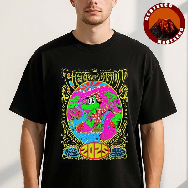 Field Of Vision Screen Print At Meadows Farm In Buena Vista CO On August 23 2025 Psychedelic Frog Artwork Unisex T-Shirt