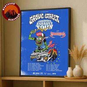Grove Street Crossover Assault Tour Europe 2025 Hardcore Thrash Metal Home Decor Poster Canvas