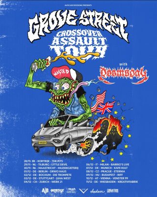 Grove Street Crossover Assault Tour Europe 2025 Hardcore Thrash Metal Poster