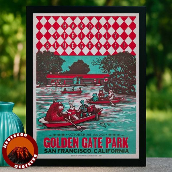 Hardly Strictly Bluegrass Poster At Golden Gate Park In San Francisco California On October 3-5 2025 Home Decor Poster Canvas