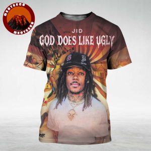 Album Tracklist Poster JID God Does Like Ugly Release On August 8th 2025 Hip Hop Art Print Vintage Style All Over Print Shirt