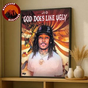 JID God Does Like Ugly Album Cover Poster Hip Hop Rap Music Home Decor Poster Canvas
