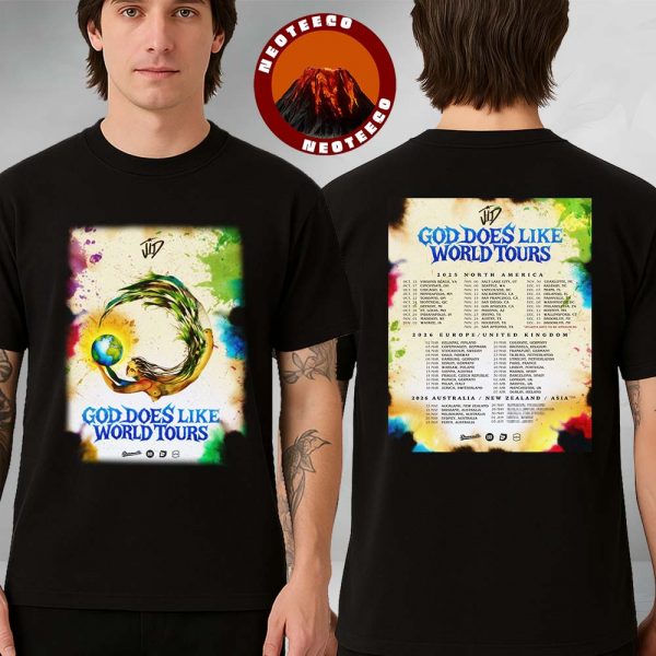 JID God Does Like World Tour North America Europe Australia 2025 2026 Hip Hop Two Sides Unisex T-Shirt
