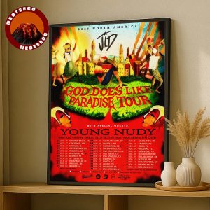 JID Paradise Tour With Young Nudy North America 2025 Hip Hop Poster Home Decor Poster Canvas