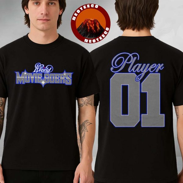 Joeyy 1World Moviegoer’s Player 01 T-Shirt Black Limited Edition Streetwear Graphic Two Sides Unisex T-Shirt