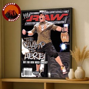 John Cena WWE Champion Poster With The Champ Is Here Slogan Wrestling Artwork Home Decor Poster Canvas