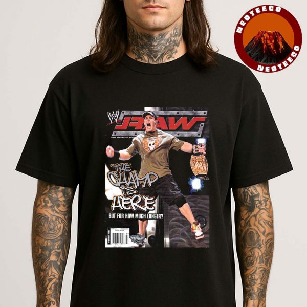John Cena WWE Champion Poster With The Champ Is Here Slogan Wrestling Artwork Unisex T-Shirt