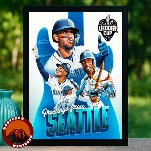 Julio Rodríguez Seattle Mariners Greetings From Seattle At Vedder Cup Baseball 2025 Collectible Poster Vibrant Artwork Home Decor Poster Canvas