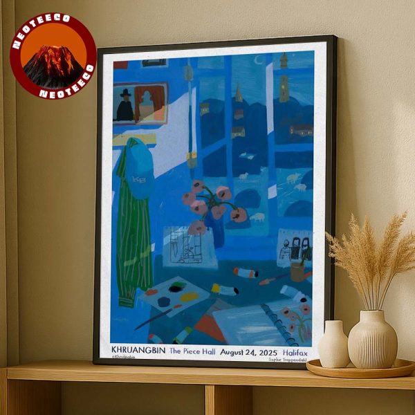 Khruangbin Poster At The Piece Hall In Halifax UK On August 24 2025 Blue Room Painting Artwork Home Decor Poster Canvas