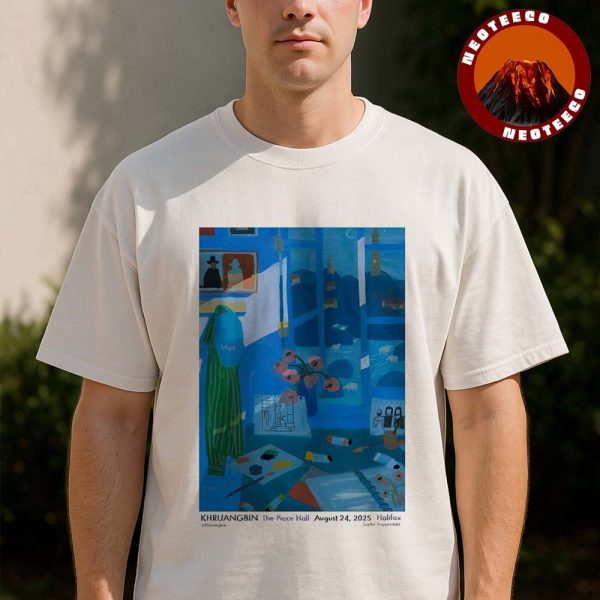 Khruangbin Poster At The Piece Hall In Halifax UK On August 24 2025 Blue Room Painting Artwork Unisex T-Shirt