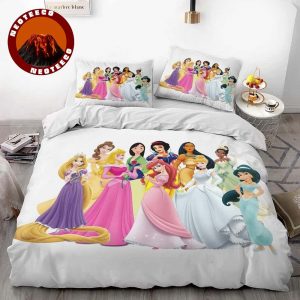 Kids Disney Princess Bedding Set Pink Duvet Cover Cartoon Fairy Tale Bedroom Essentials