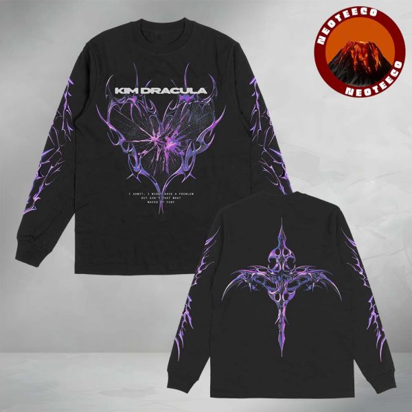 Kim Dracula Purple Heart All Over Print Long Sleeve