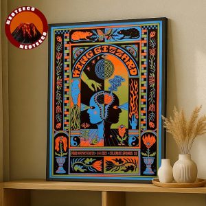 King Gizzard And The Lizard Wizard Concert Poster At Ford Amphitheater In Colorado Springs CO On August 8 2025 Psychedelic Artwork Home Decor Poster Canvas