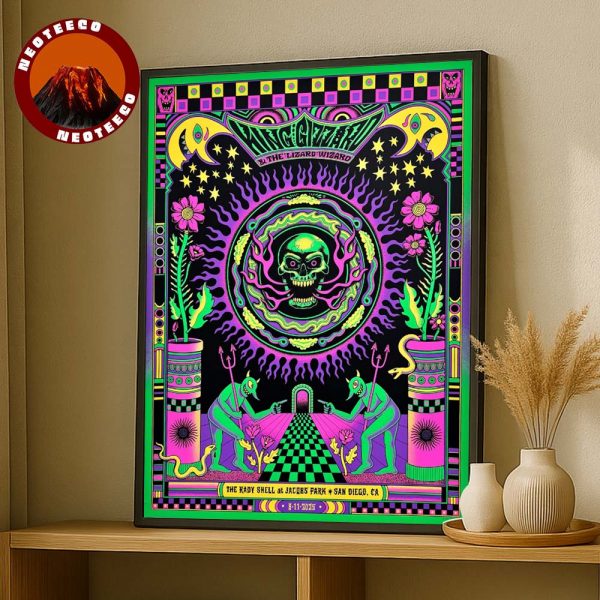 King Gizzard And The Lizard Wizard Psychedelic Concert Poster At The Rady Shell In San Diego CA On August 11 2025 Home Decor Poster Canvas
