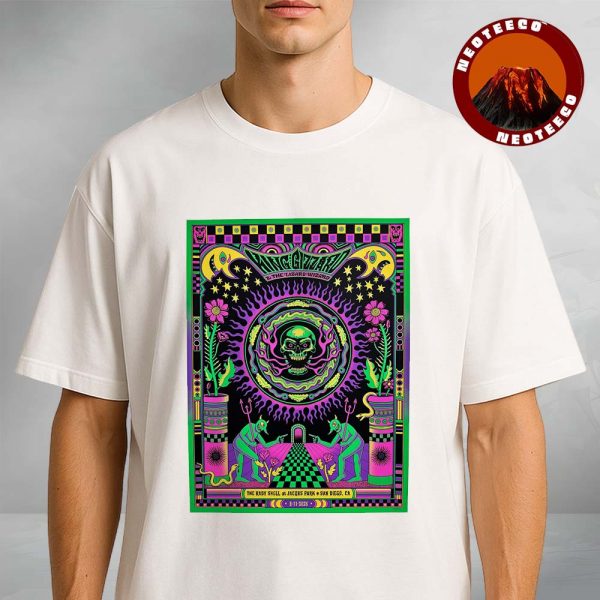 King Gizzard And The Lizard Wizard Psychedelic Concert Poster At The Rady Shell In San Diego CA On August 11 2025 Unisex T-Shirt