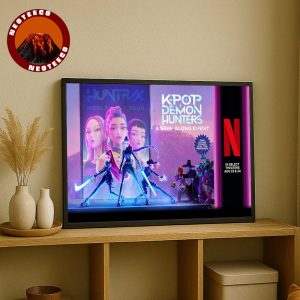 Kpop Demon Hunters Poster At Netflix In Theaters On August 23 24 2025 Animated Movie Neon Action Artwork Home Decor Poster Canvas