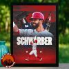Kyle Schwarber Philadelphia Phillies Four Homer Game MLB Baseball 2025 Poster Historic Achievement Artwork Home Decor Poster Canvas