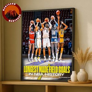 LeBron James Magic Johnson & NBA Legends Basketball Poster In NBA History 2025 Longest Made Field Goals Highlight NBA Basketball Home Decor Poster Canvas