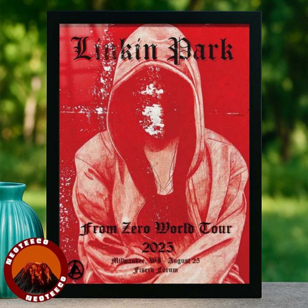 Linkin Park Concert Poster At Fiserv Forum In Milwaukee WI On August 25 2025 From Zero World Tour Home Decor Poster Canvas