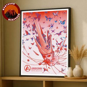 Linkin Park Concert Poster From Zero World Tour At Climate Pledge Arena In Seattle Washington On September 24 2025 Butterfly Artwork Home Decor Poster Canvas