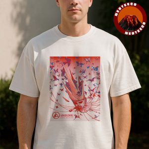 Linkin Park Concert Poster From Zero World Tour At Climate Pledge Arena In Seattle Washington On September 24 2025 Butterfly Artwork Unisex T-Shirt