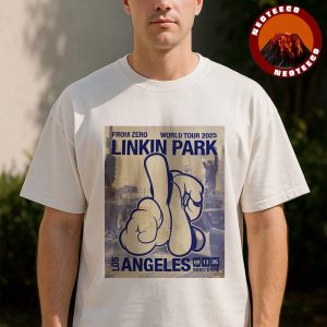Linkin Park Concert Poster From Zero World Tour At Intuit Dome In Los Angeles California On September 13 2025 Cartoon Hand Artwork Unisex T-Shirt
