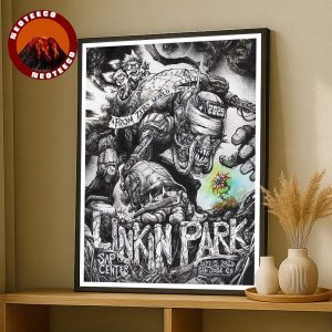 Linkin Park Concert Poster From Zero World Tour At SAP Center In San Jose California On September 15 2025 Mecha Robot Artwork Home Decor Poster Canvas