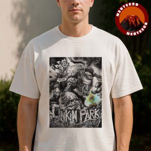 Linkin Park Concert Poster From Zero World Tour At SAP Center In San Jose California On September 15 2025 Mecha Robot Artwork Unisex T-Shirt