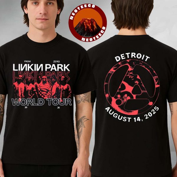 Linkin Park Detroit 2025 From Zero World Tour At Detroit Michigan On August 14 2025 Two Sides Unisex T-Shirt