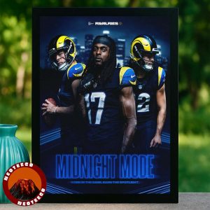 Los Angeles Rams Midnight Mode Poster NFL Football 2025 Limited Edition Artwork Home Decor Poster Canvas