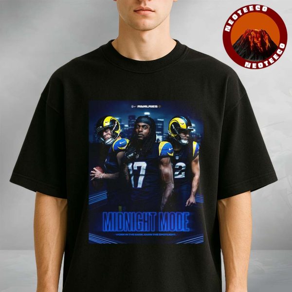 Los Angeles Rams Midnight Mode Poster NFL Football 2025 Limited Edition Artwork Unisex T-Shirt