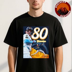 Milwaukee Brewers Baseball Poster 80 Wins Highlight MLB Baseball 2025 Victory Celebration Unisex T-Shirt