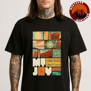 Mt. Joy Concert Poster At Red Rocks In Morrison CO On August 14 2025 Retro Landscape Artwork Unisex T-Shirt