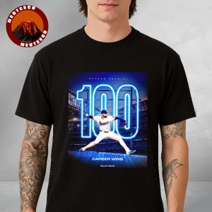 Nathan Eovaldi Texas Rangers Milestone Poster At Globe Life Field In Texas 2025 100 Career Wins Major League Baseball Unisex T-Shirt