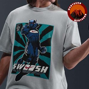 Nike Swooshman Grey Graphic Top At Summer 2025 Collection Forgotten Superhero Teal Black Artwork Unisex T-Shirt