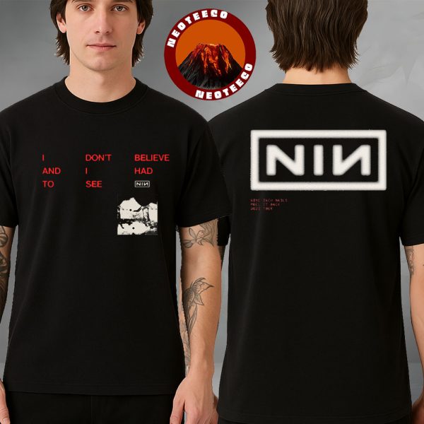 Nine Inch Nails Lyric Tee From The Downward Spiral Tour 1994 Industrial Rock Band Merch Two Sides Unisex T-Shirt