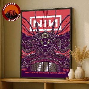 Nine Inch Nails Poster At Xcel Energy Center In Saint Paul Minnesota On August 17 2025 Limited Edition Cyberpunk Artwork Home Decor Poster Canvas